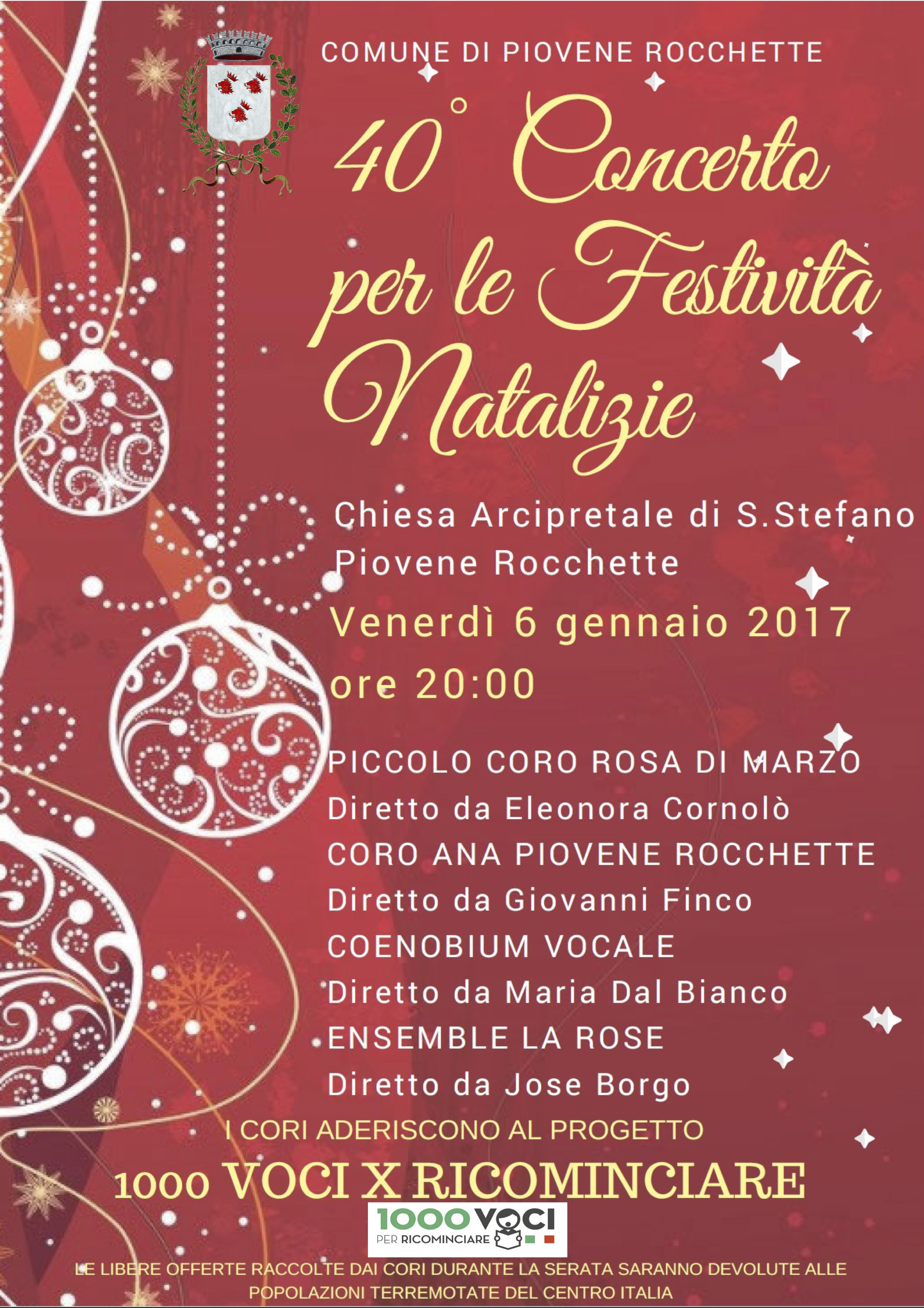 Concerto Natale Piovene 6 gennaio 17